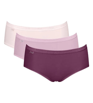 Sloggi - Basic Plus Brief 3 Pack Purple & Cream