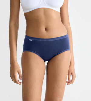 Sloggi - Basic Plus Brief 3 Pack Blue & White