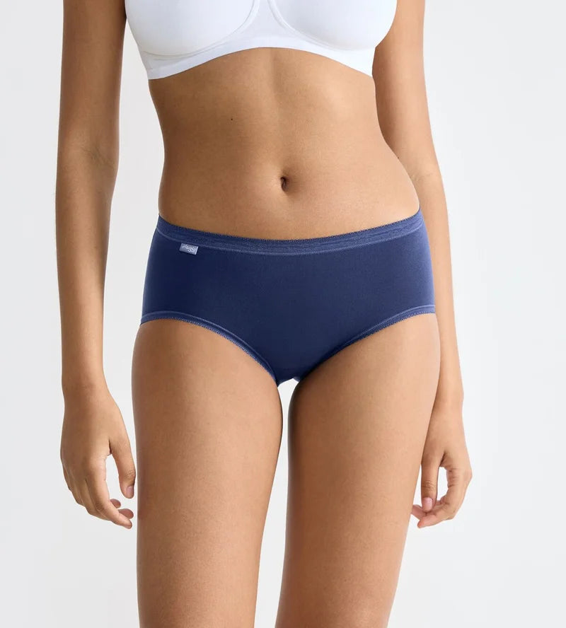 Sloggi - Basic Plus Brief 3 Pack Blue & White