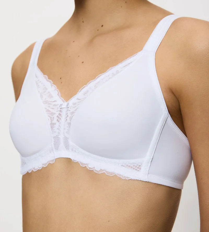 Triumph - Modern Lace Plus Cotton Wireless Bra White