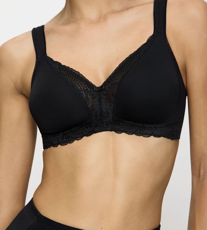 Triumph - Modern Lace Plus Cotton Wireless Bra Black