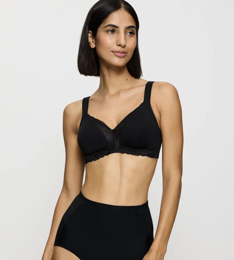 Triumph - Modern Lace Plus Cotton Wireless Bra Black