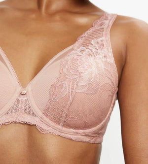 Triumph - Wild Peony Florale Plunge Spacer Bra Pink Pearl