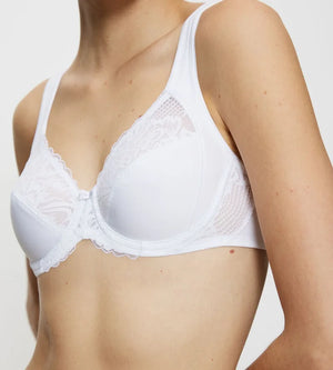 Triumph - Modern Lace Plus Cotton Full Cup Support Bra White