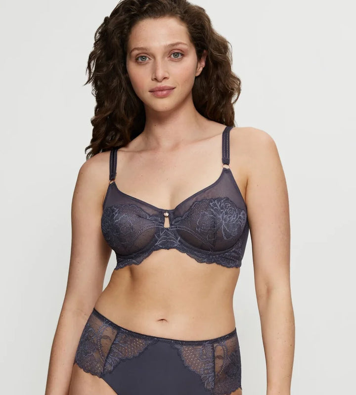 Triumph - Wild Peony Florale Spacer Bra Pebble Grey