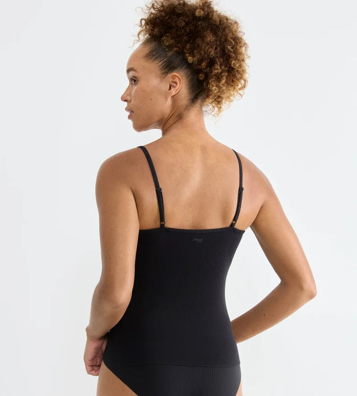 Sloggi - Go Ribbed Spaghetti Top Black