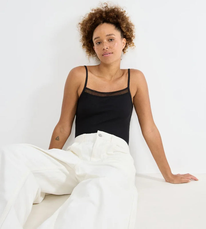 Sloggi - Go Ribbed Spaghetti Top Black