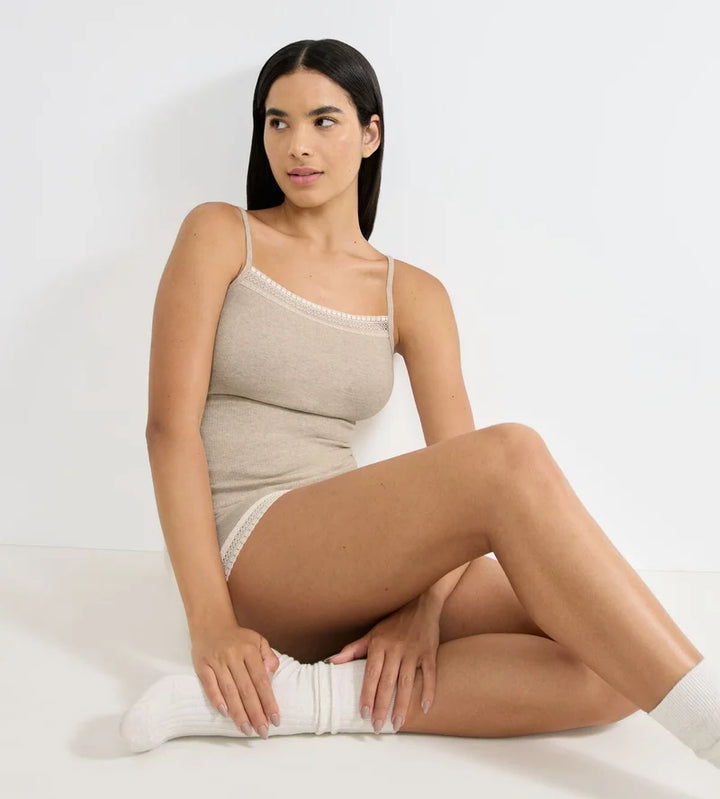 Sloggi - Go Ribbed Spaghetti Top Grey Combination