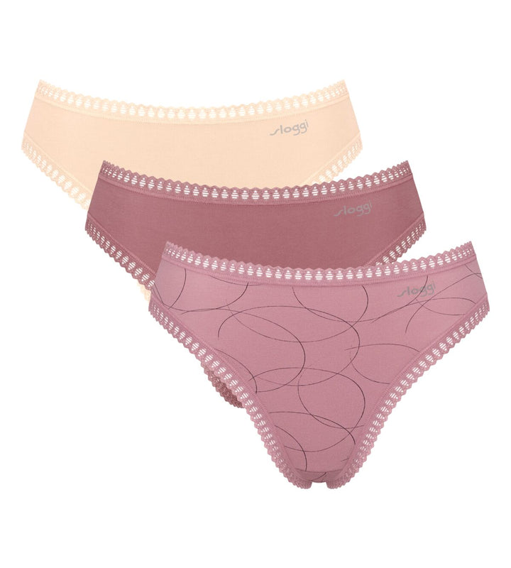 Sloggi - Go Crush High Leg Brief Multipack Pink & Nude