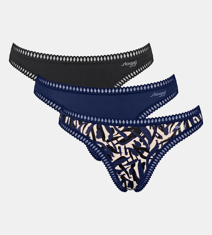 Sloggi - Go Crush String Multipack Blue