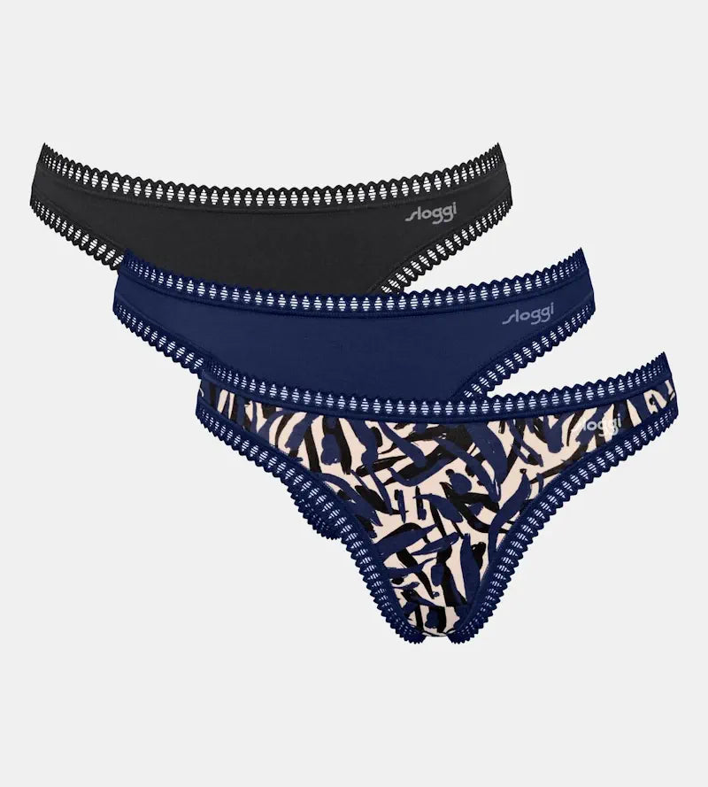 Sloggi - Go Crush String 3 Pack Blue