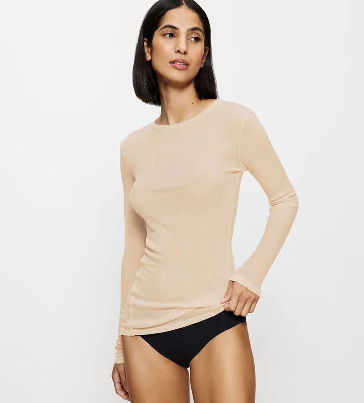 Triumph - Beauty Layers Top Lsl Crew Neck Creamy Dream