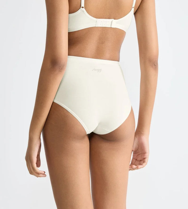 Sloggi - Go Daily Cotton High Waist Brief Silk White