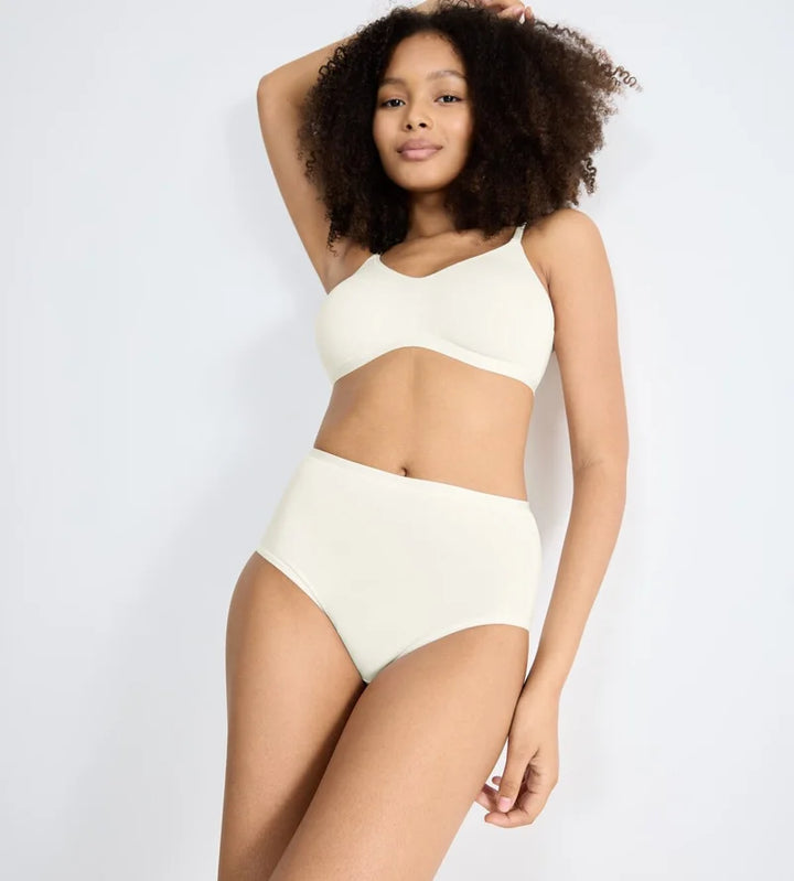 Sloggi - Go Daily Cotton High Waist Brief Silk White