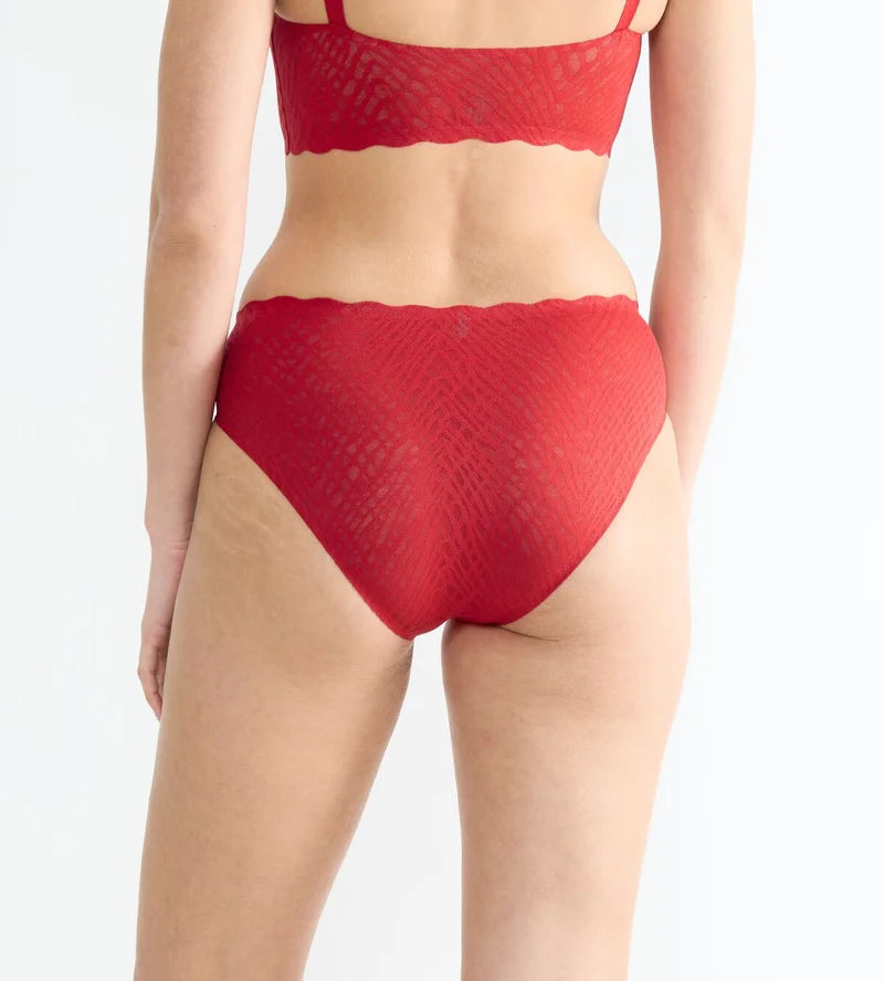 Sloggi - Zero Feel Bliss Festive High Leg Shanghai Red