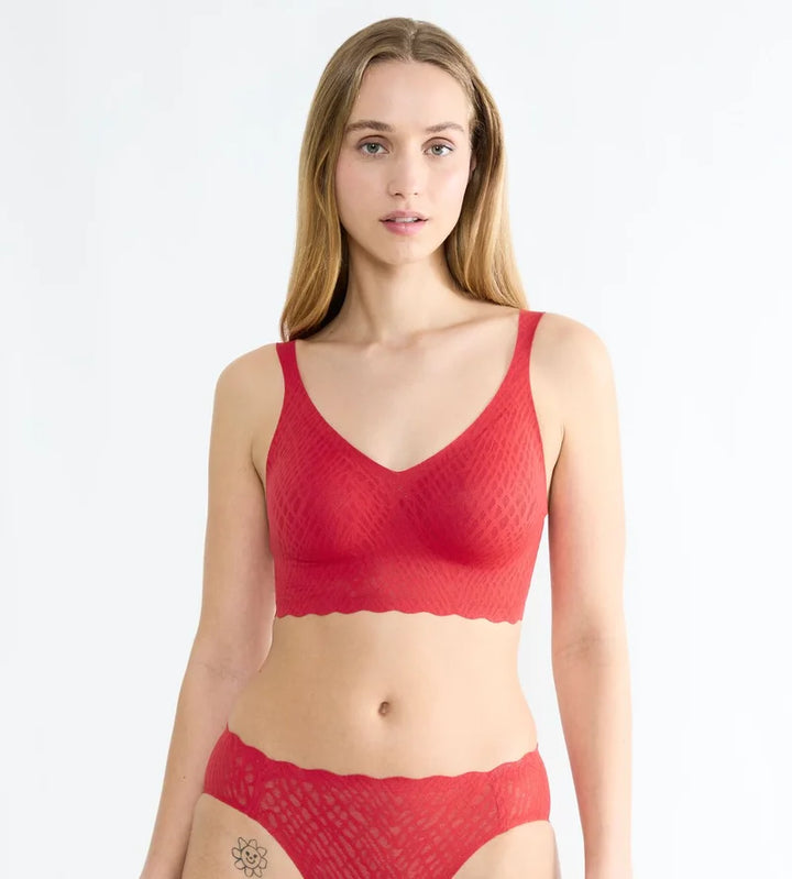 Sloggi - Zero Feel Bliss Festive Bralette Shanghai Red
