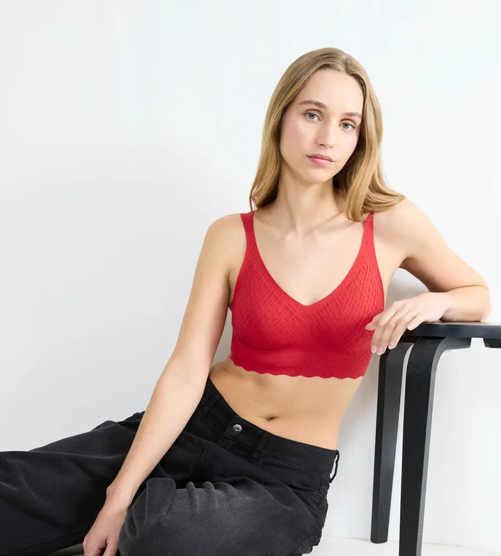 Sloggi - Zero Feel Bliss Festive Bralette Shanghai Red