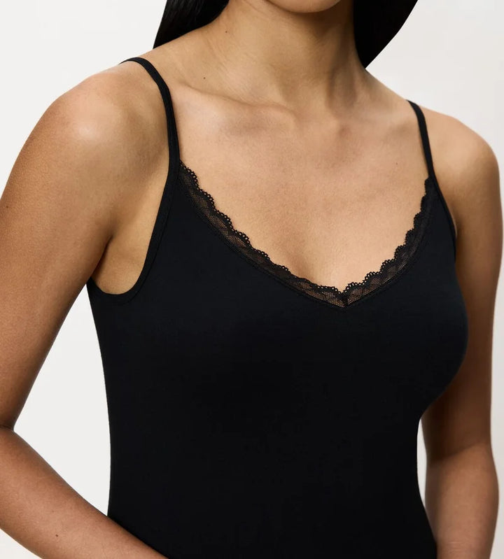 Triumph - Feel Of Cotton Spaghetti Top Black