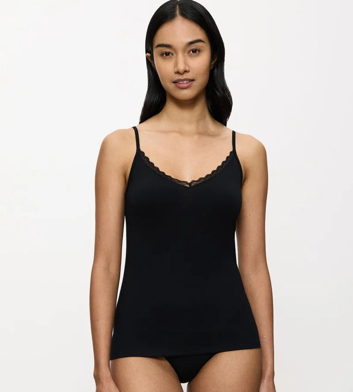 Triumph - Feel Of Cotton Spaghetti Top Black