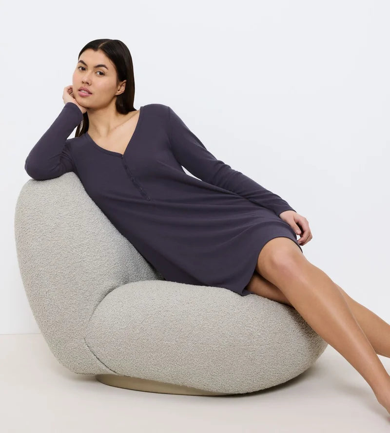 Triumph - Mix And Match Long Sleeved Nightdress Soft Ink Grey