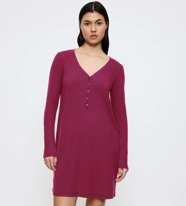 Triumph - Mix And Match Long Sleeved Nightdress Soft Sweet Marsala