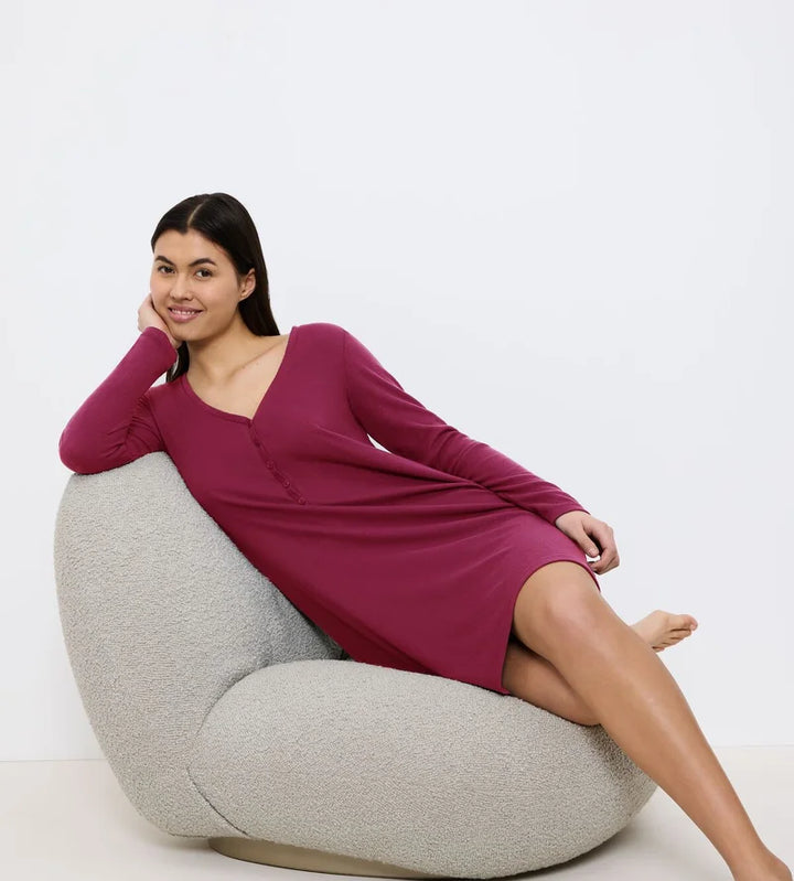 Triumph - Mix And Match Long Sleeved Nightdress Soft Sweet Marsala