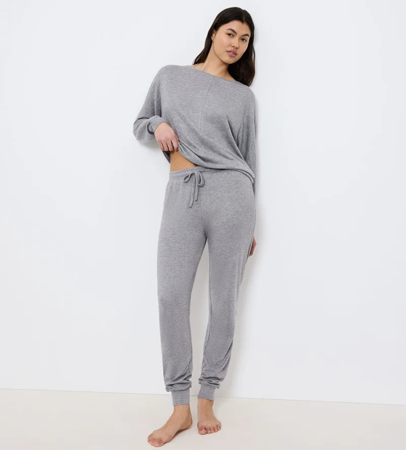 Triumph - Cozy Comfort Cozy Soft-Knit Trouser Medium Grey Melange