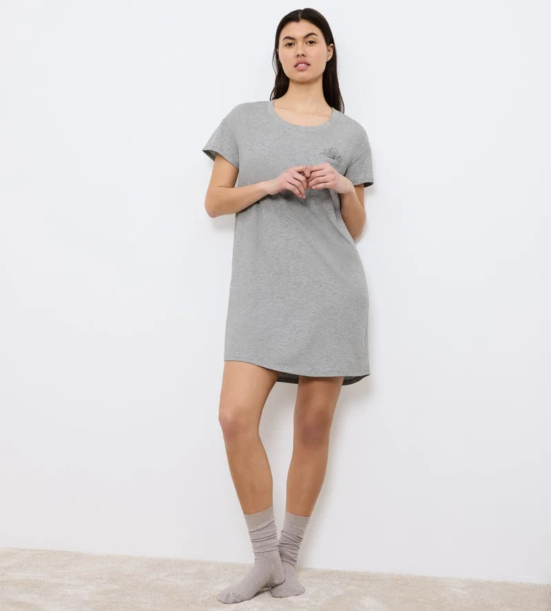 Triumph - Nightdresses Crew Neck Nighty Dark Grey Melange