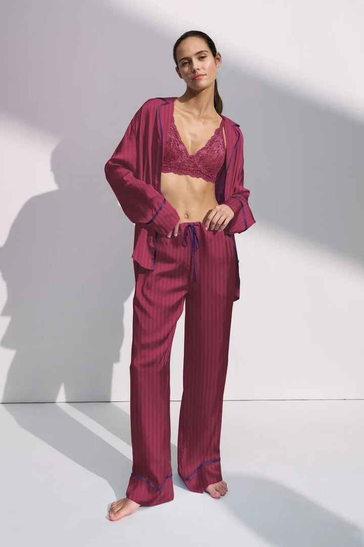 Triumph - Amourette Jacquard Pyjama Set Sweet Marsala
