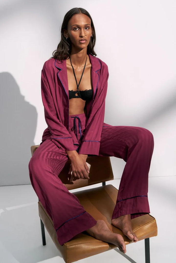 Triumph - Amourette Jacquard Pyjama Set Sweet Marsala