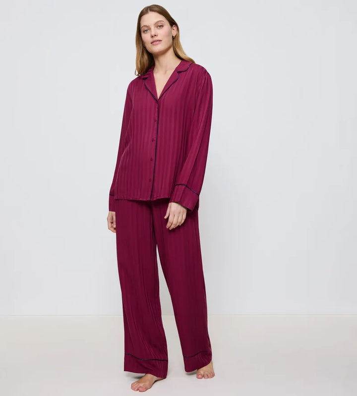 Triumph - Amourette Jacquard Pyjama Set Sweet Marsala
