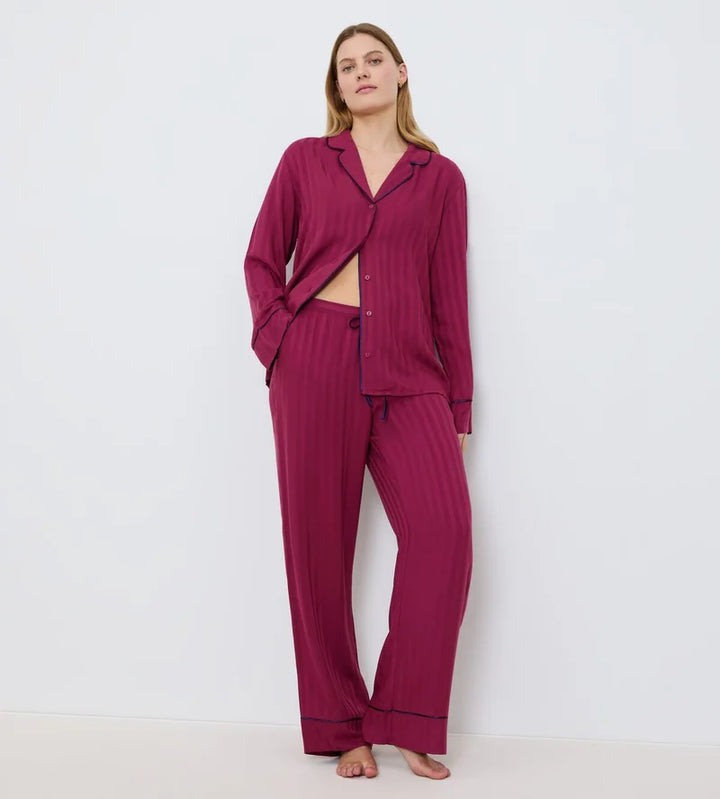Triumph - Amourette Jacquard Pyjama Set Sweet Marsala