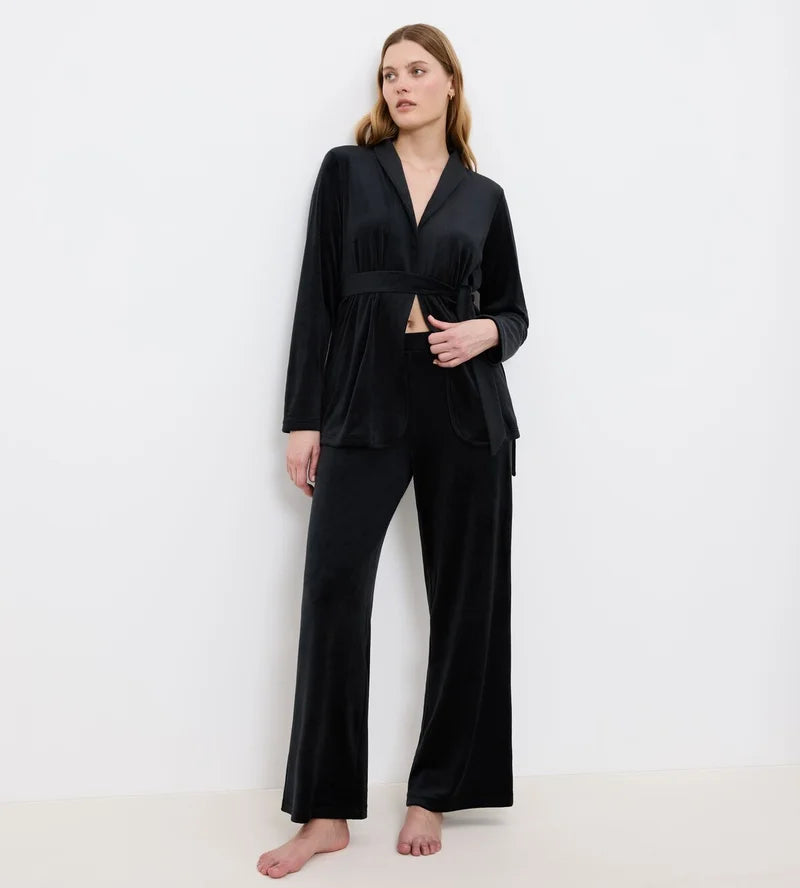 Triumph - Sensual Velour Wide Leg Trousers Black