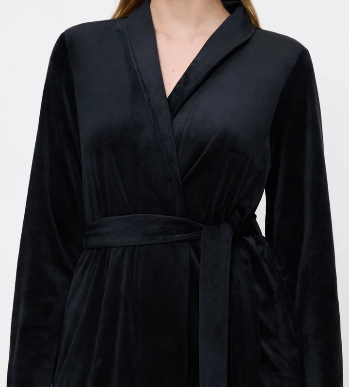 Triumph - Sensual Velour Robe Top Black