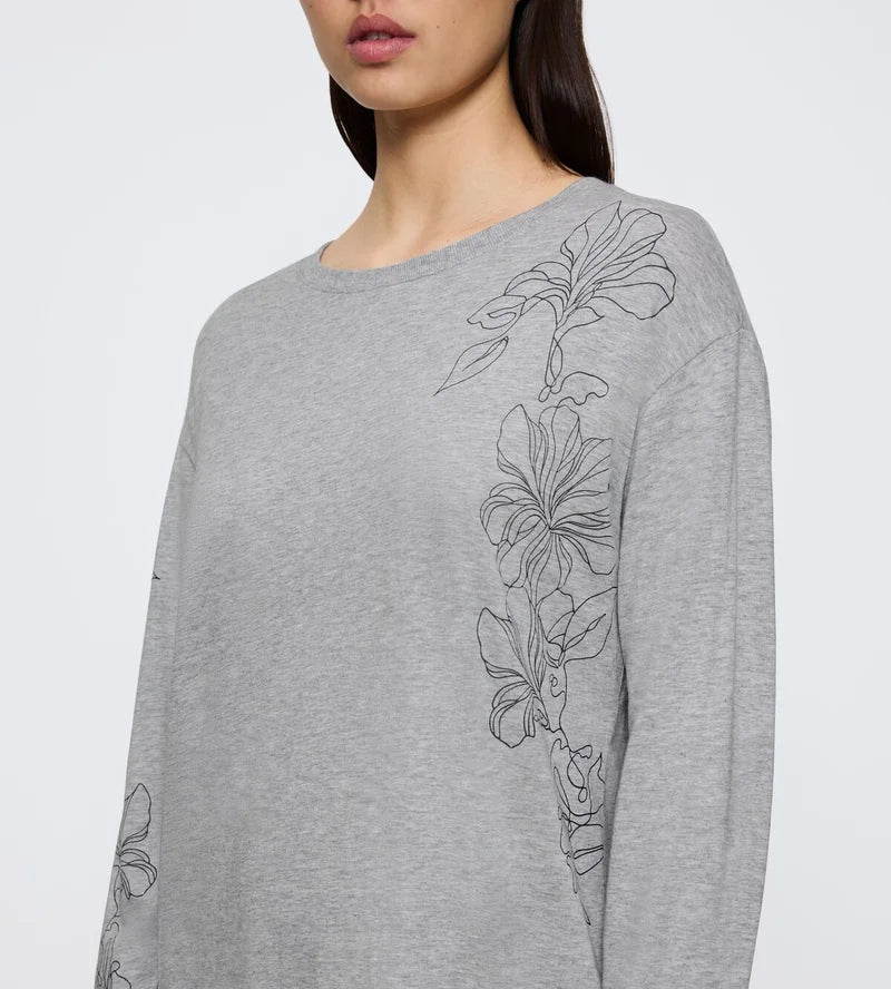 Triumph - Endless Comfort Long Sleeved Nighty Dark Grey Melange