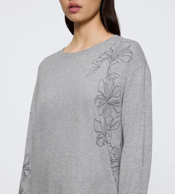 Triumph - Endless Comfort Long Sleeved Nighty Dark Grey Melange