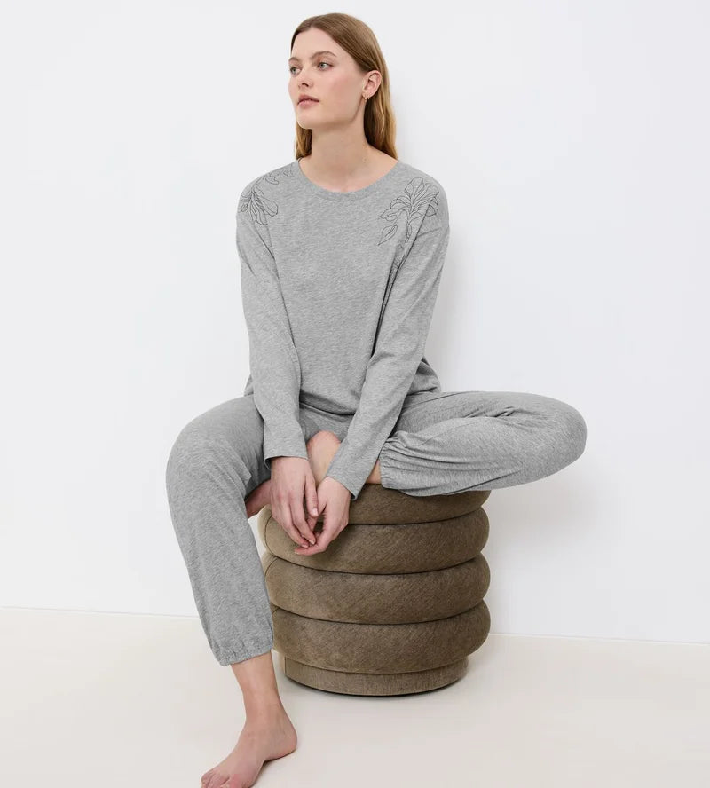Triumph - Endless Comfort Pyjama Set Dark Grey Melange