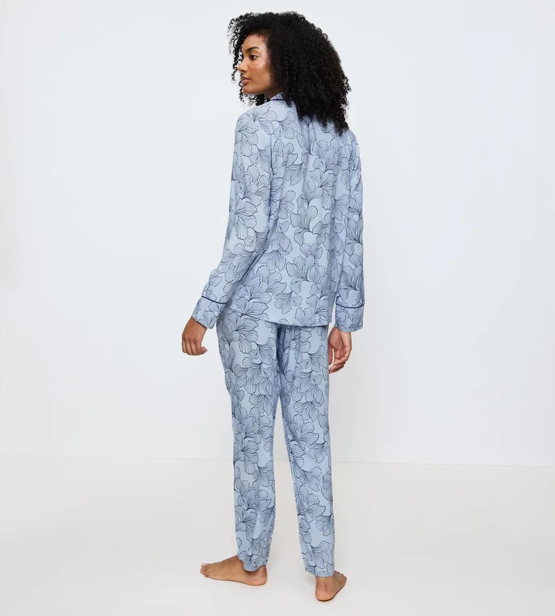 Triumph - Boyfriend Pyjama Set Blue Combination