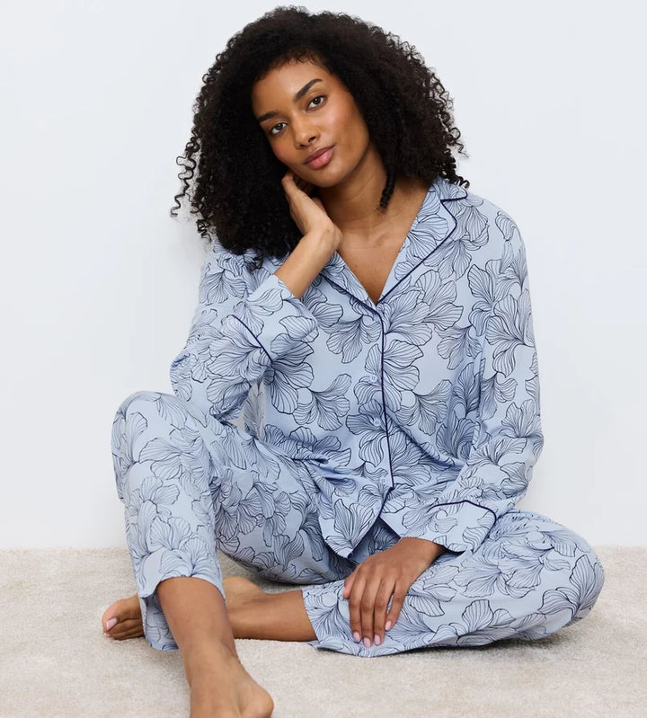 Triumph - Boyfriend Pyjama Set Blue Combination