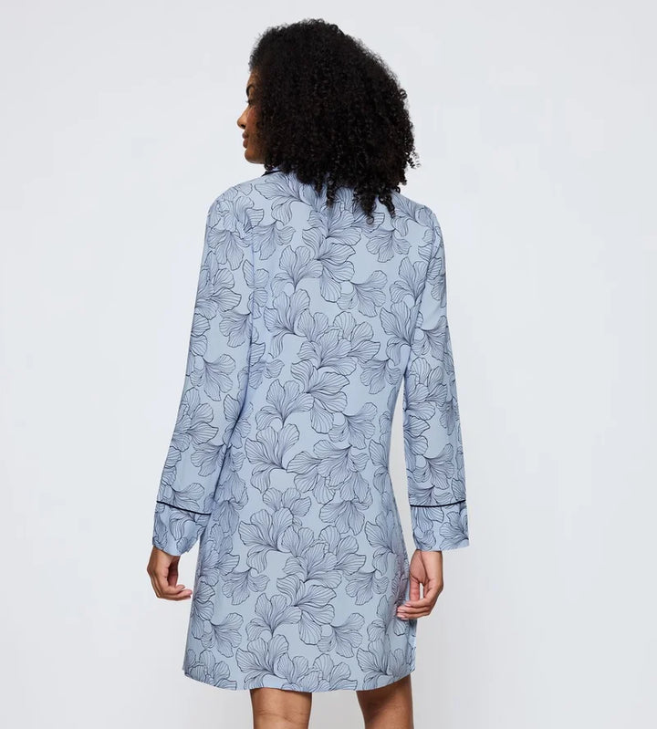 Triumph - Boyfriend Collared Nighty Blue Combination