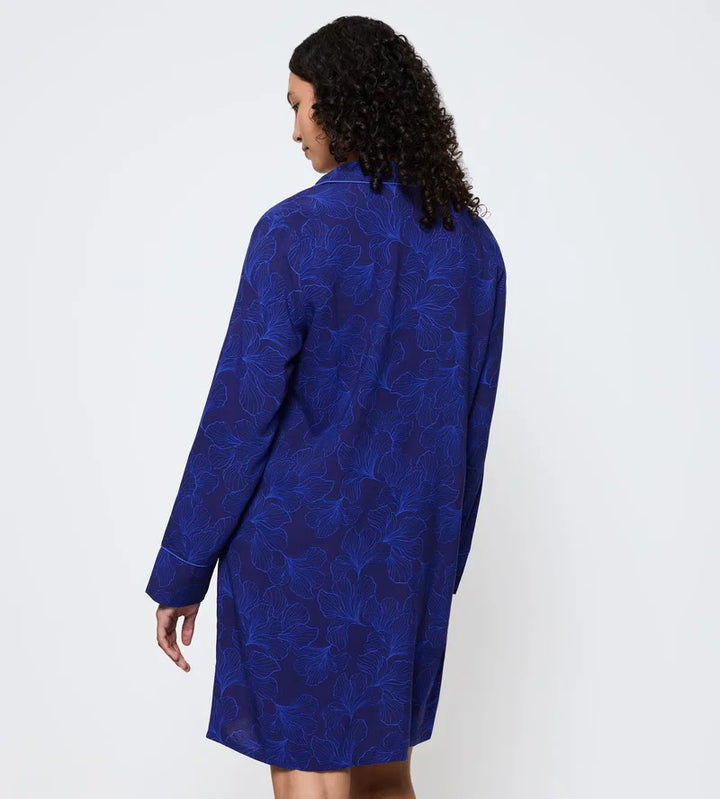 Triumph - Boyfriend Collared Nighty Blue