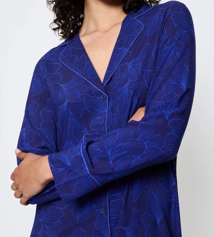 Triumph - Boyfriend Collared Nighty Blue