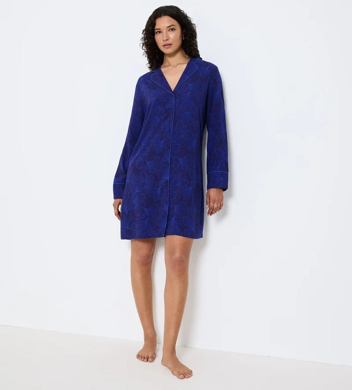 Triumph - Boyfriend Collared Nighty Blue