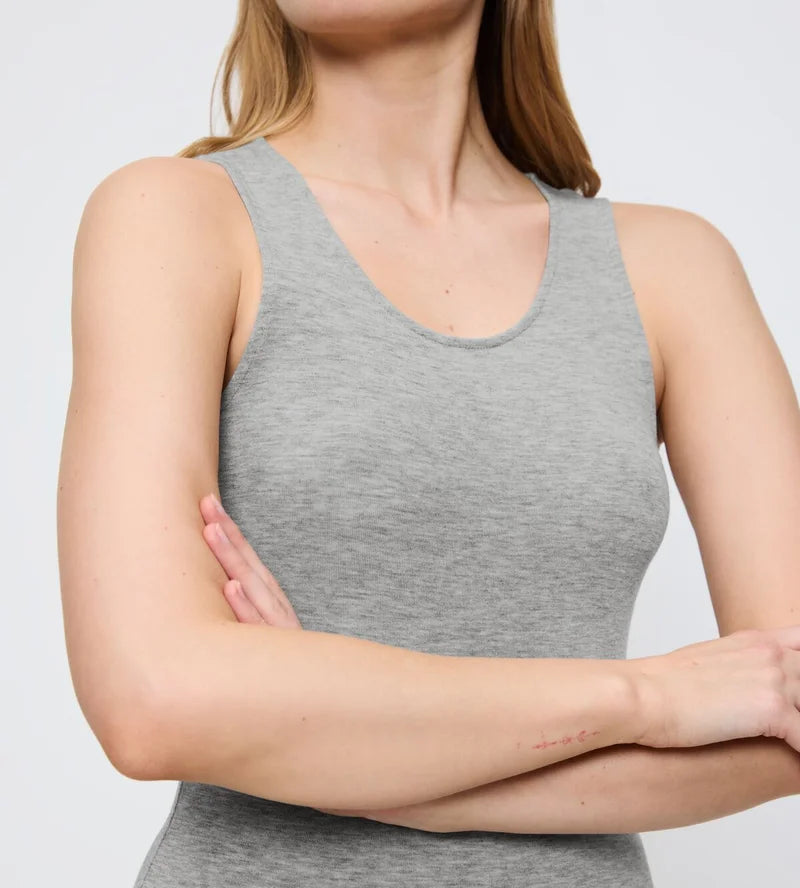 Triumph - Beauty Layers Sleeveless Top Wool Medium Grey Melange