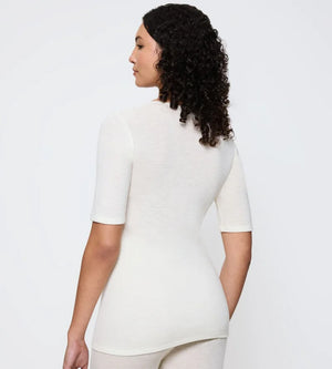 Triumph - Beauty Layers Short Sleeved Top Wool Ecru White