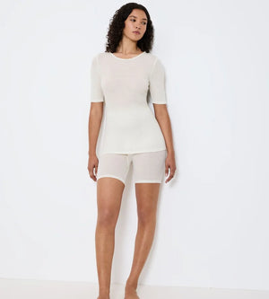 Triumph - Beauty Layers Short Sleeved Top Wool Ecru White
