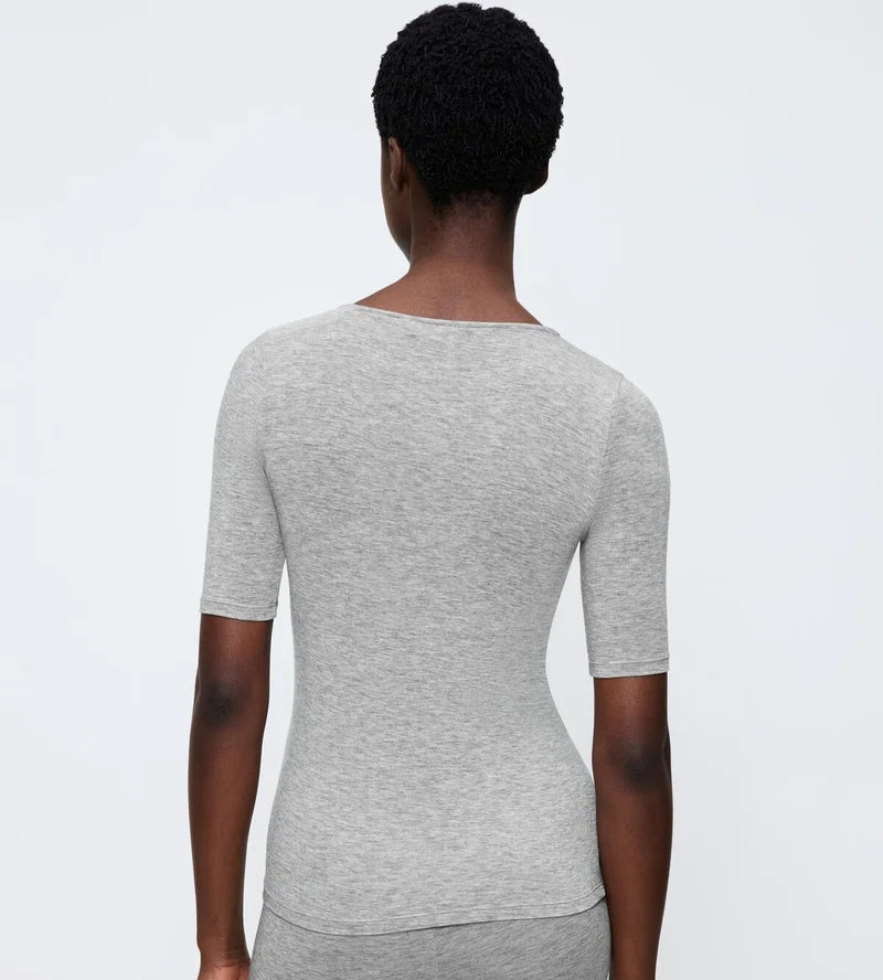 Triumph - Beauty Layers Short Sleeved Top Wool Medium Grey Melange