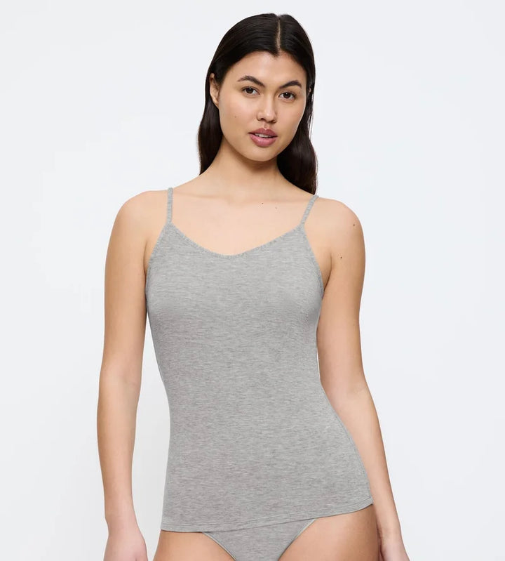 Triumph - Beauty Layers Spaghetti Top Wool Medium Grey Melange