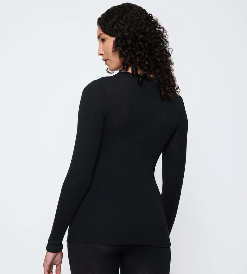 Triumph - Beauty Layers Long Sleeved Top Wool Black