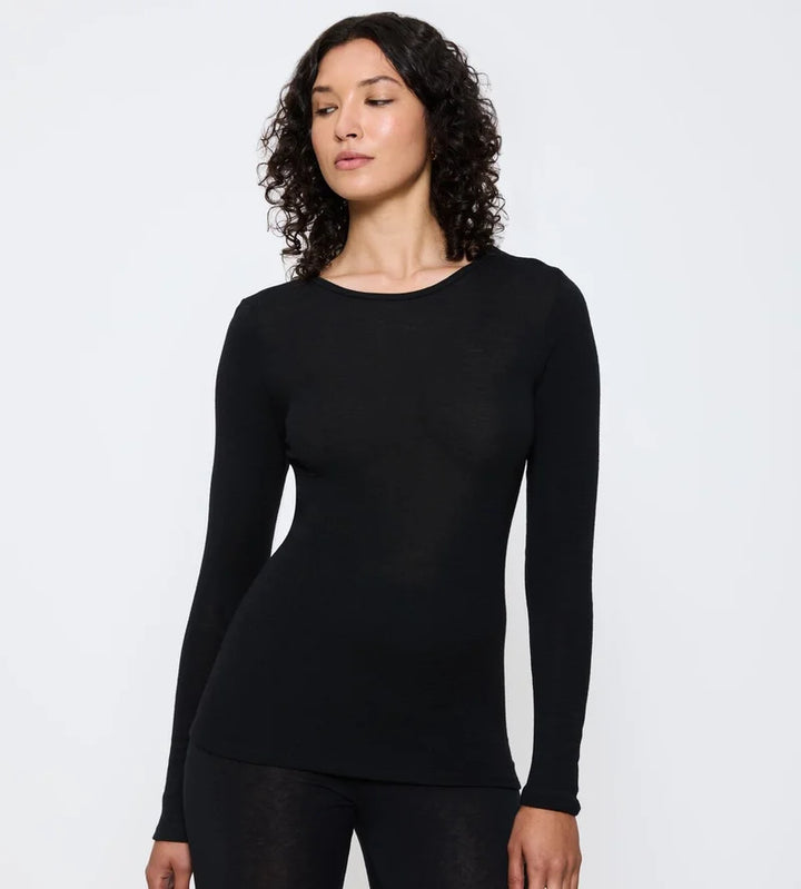 Triumph - Beauty Layers Long Sleeved Top Wool Black
